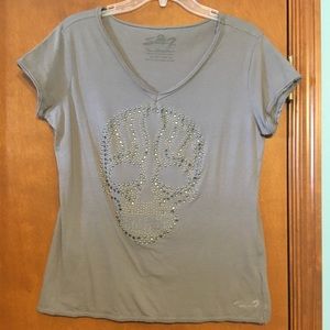 Seven Gray Skull Graphic Tee XL